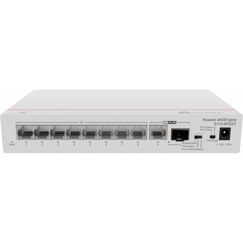 Huawei CloudEngine S110-8P2ST Connexion Ethernet, supportant l'alimentation via ce port (PoE) Gris