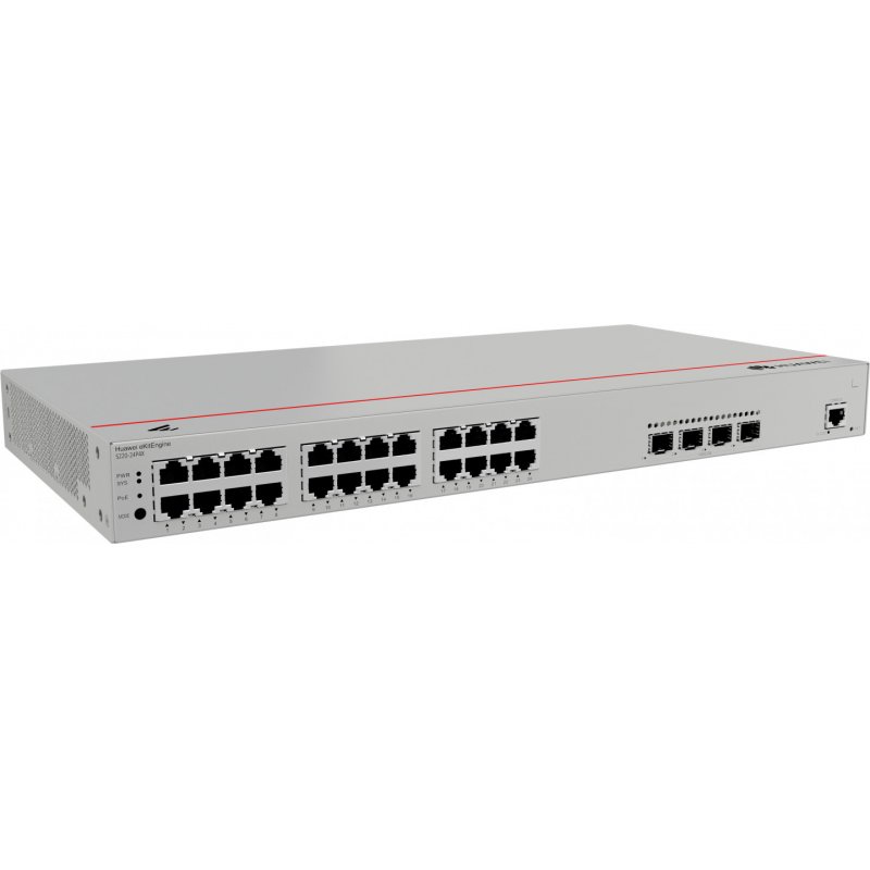 Huawei S220-24P4X Gigabit Ethernet (10/100/1000) Connexion Ethernet, supportant l'alimentation via ce port (PoE) 1U Gris