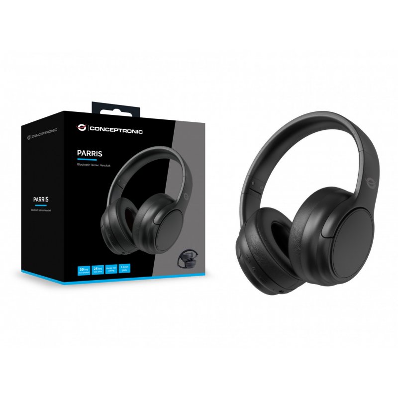 Conceptronic PARRIS03B écouteur/casque Avec fil &sans fil Arceau Appels/Musique Bluetooth Noir