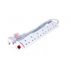 6-way UK Surge Protected