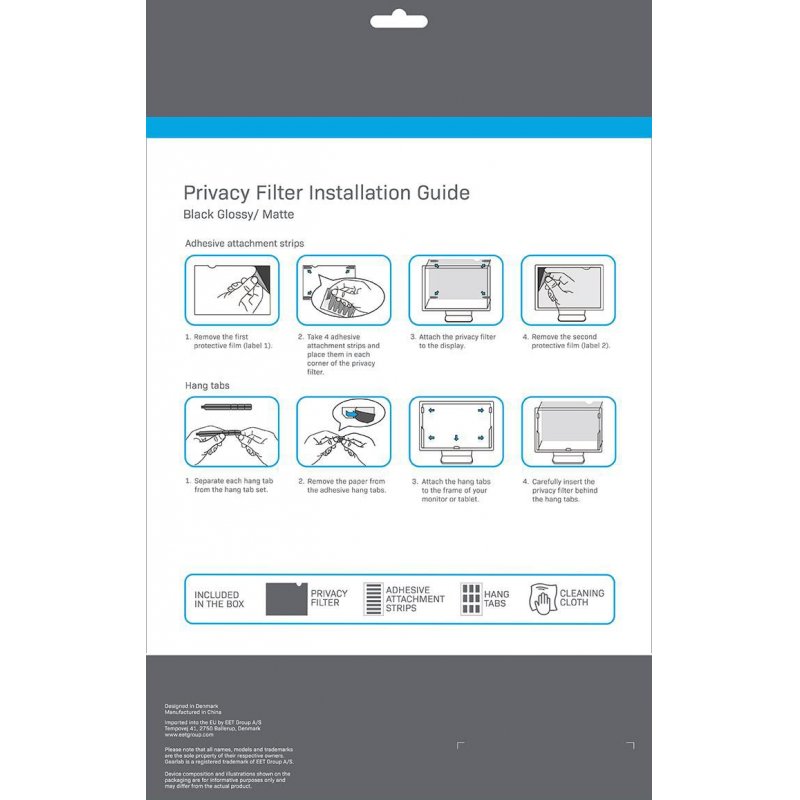 eSTUFF GLBB34808342 filtre anti-reflets pour écran et filtre de confidentialité 86,4 cm (34") Moniteur Filtre de
