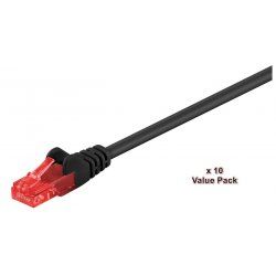 Microconnect V-UTP601SVP networking cable Black 1 m Cat6 U/UTP (UTP)