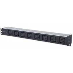 Intellinet 19" 1U Rackmount 8-Output C19 Power Distribution Unit (PDU), With Removable Power Cable and Rear C20 Input