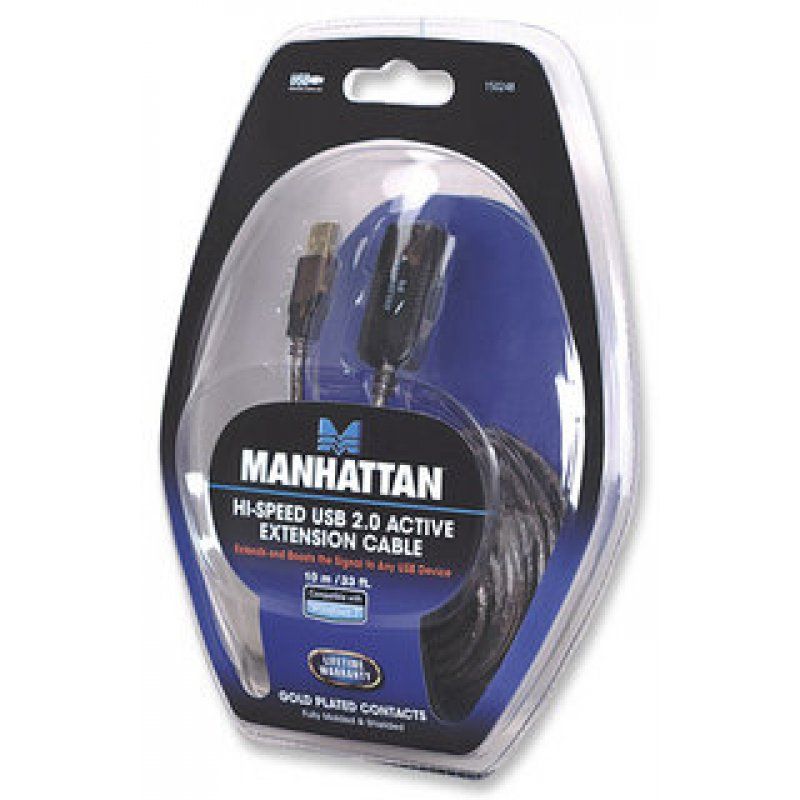Manhattan 150248 câble USB USB 2.0 10 m USB A Noir