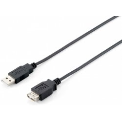 Equip USB 2.0 Type A Extension Cable Male to Female, 5.0m , Black