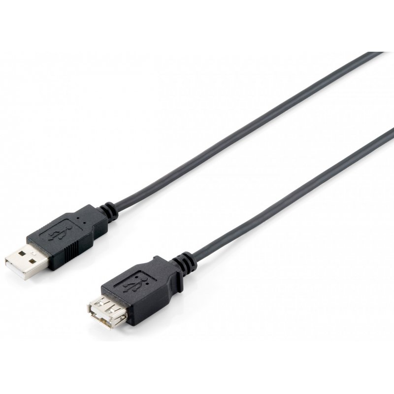 Equip USB 2.0 Type A Extension Cable Male to Female, 5.0m , Black
