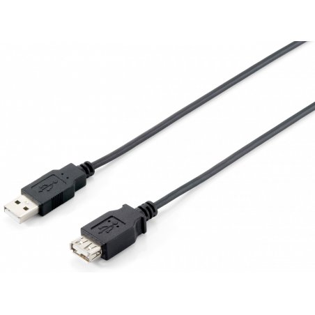 Equip USB 2.0 Type A Extension Cable Male to Female, 5.0m , Black
