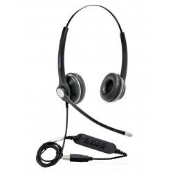 eSTUFF GLB240400 écouteur/casque Avec fil Arceau Bureau/Centre d'appels USB Type-A Noir