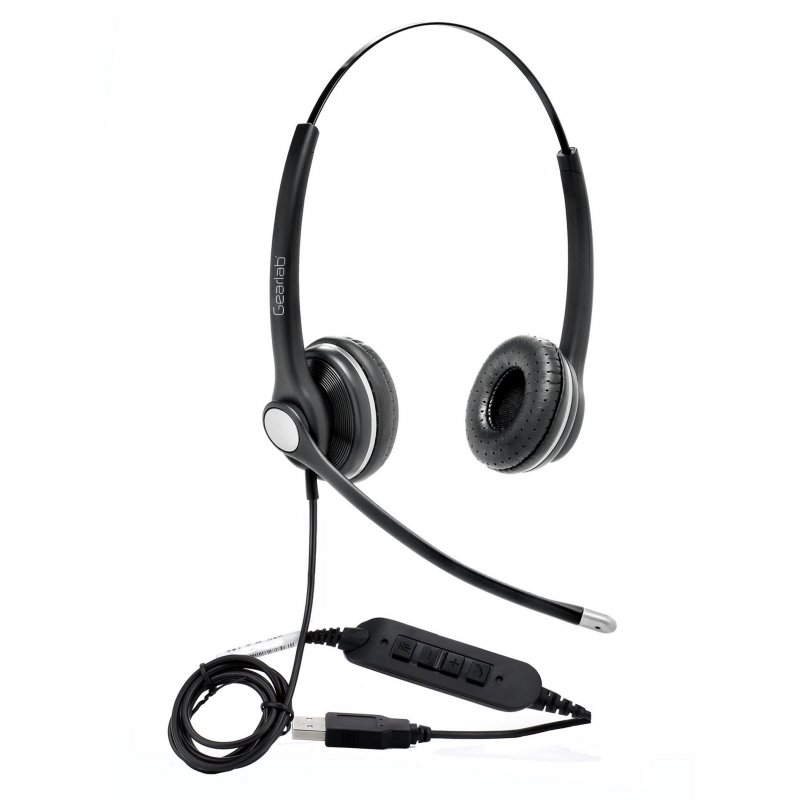 eSTUFF GLB240400 headphones/headset Wired Head-band Office/Call center USB Type-A Black