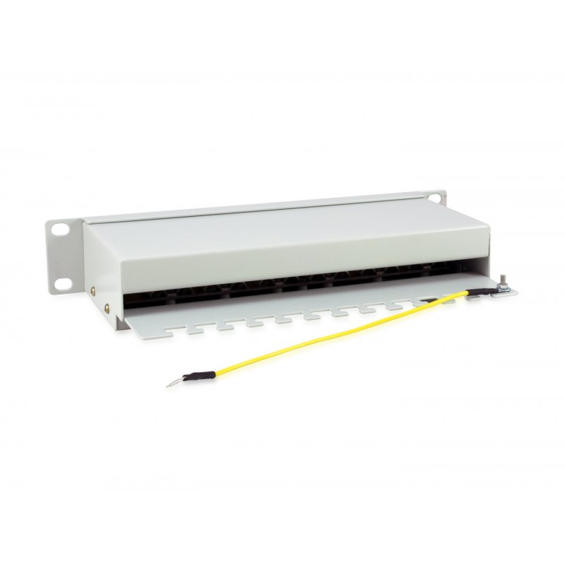 Equip 12-Port Cat.6 Shielded Patch Panel, Light Grey
