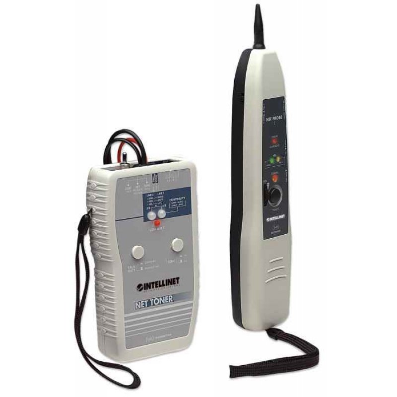 Intellinet Net Toner and Probe Kit, Tone Generator, Tests datacom, telecom, security, video, and audio networks, Two