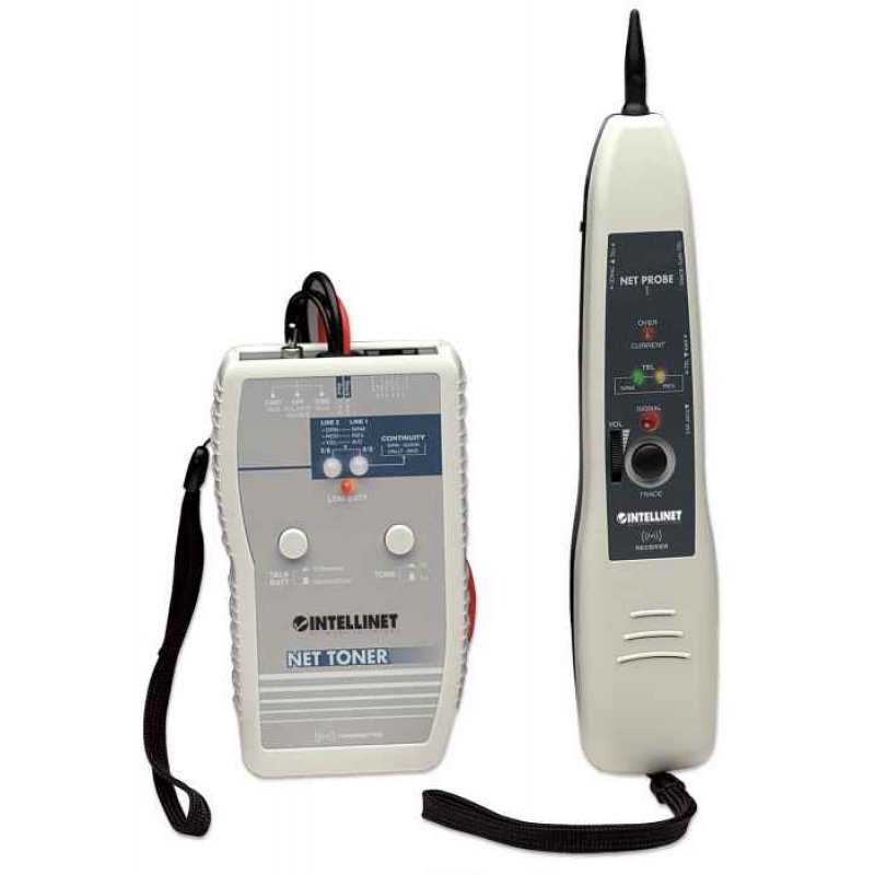 Intellinet Net Toner and Probe Kit, Tone Generator, Tests datacom, telecom, security, video, and audio networks, Two
