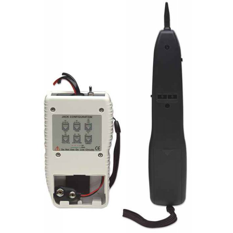 Intellinet Net Toner and Probe Kit, Tone Generator, Tests datacom, telecom, security, video, and audio networks, Two