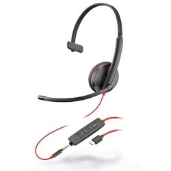 POLY Blackwire 3215 Casque Avec fil Arceau Appels/Musique USB Type-C Noir