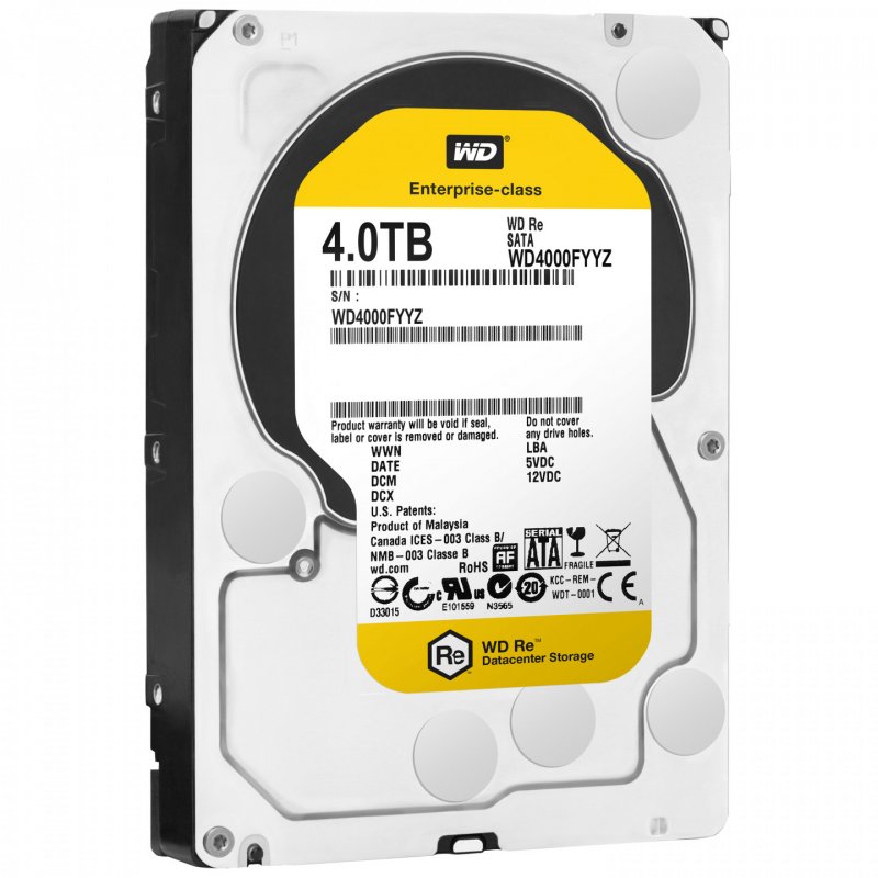 Western Digital RE 4TB disque dur 4 To 7200 tr/min 64 Mo 3.5" Série ATA III