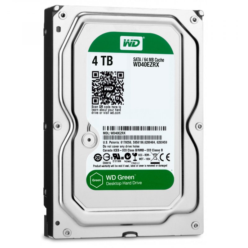 Western Digital Green 4TB internal hard drive Variable 64 MB 3.5" Serial ATA III