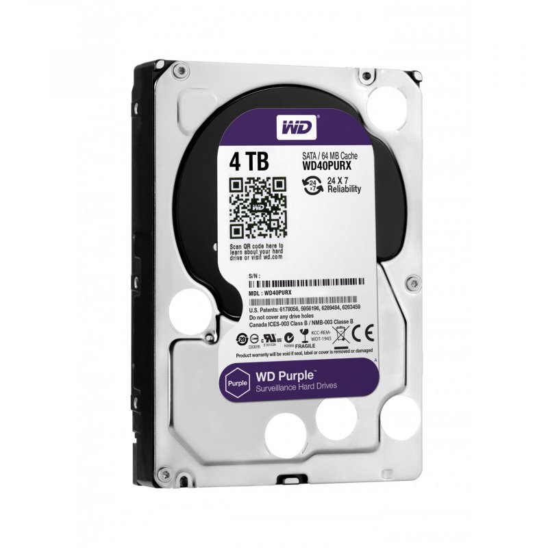 Western Digital Purple 4TB disque dur 4 To Variable 64 Mo 3.5" Série ATA III