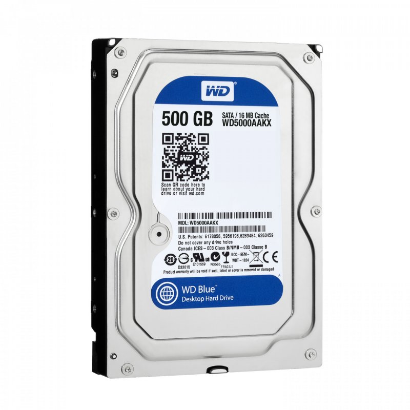 Western Digital Blue internal hard drive 500 GB 7200 RPM 16 MB 3.5" Serial ATA