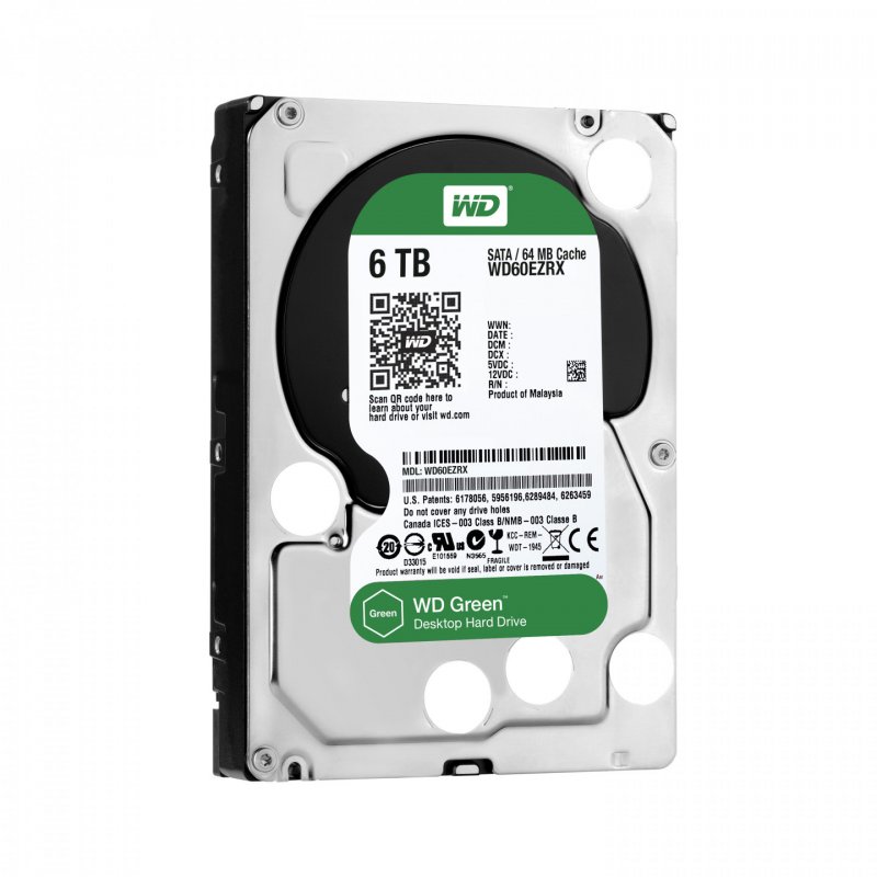 Western Digital Green 6TB disque dur 6 To Variable 64 Mo 3.5" Série ATA III