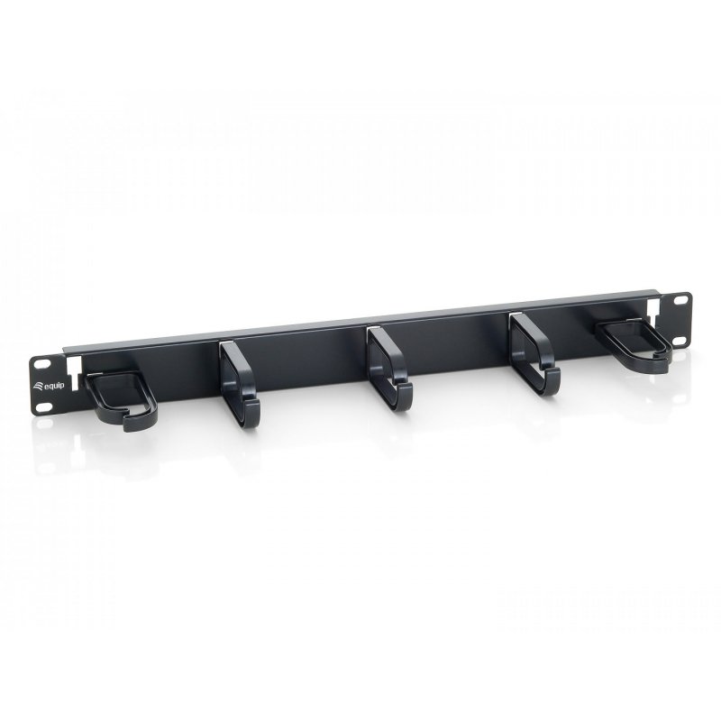Equip 19" Rack Mount Cable Management Panel, Black (RAL 9005)
