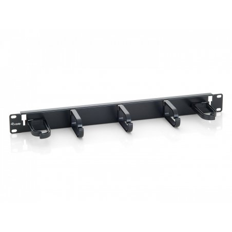 Equip 19" Rack Mount Cable Management Panel, Black (RAL 9005)