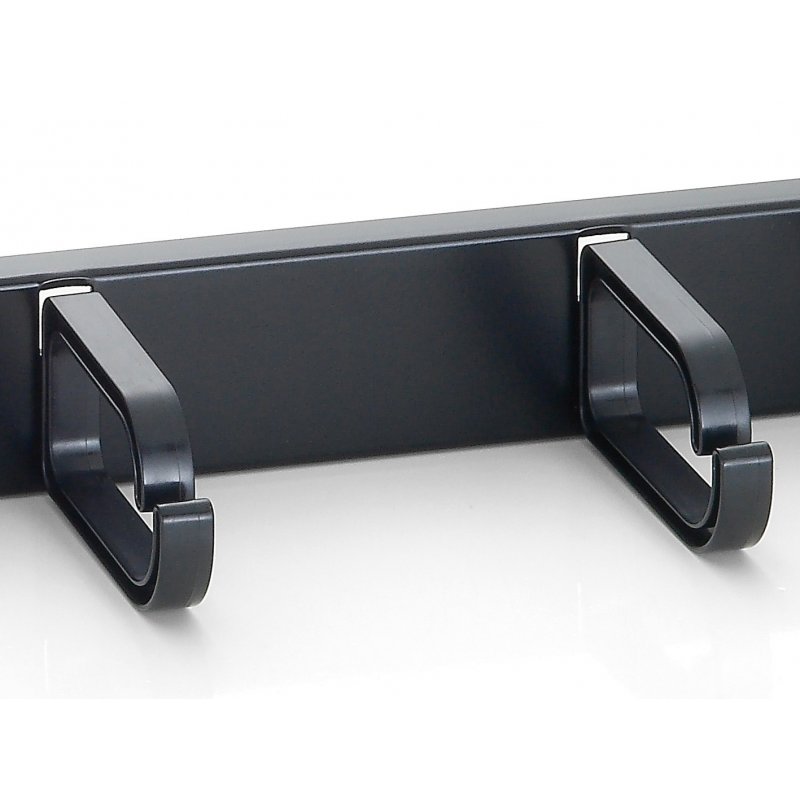 Equip 19" Rack Mount Cable Management Panel, Black (RAL 9005)