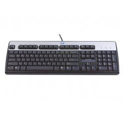 HP 701429-041 clavier Souris incluse USB QWERTZ Allemand Noir, Argent