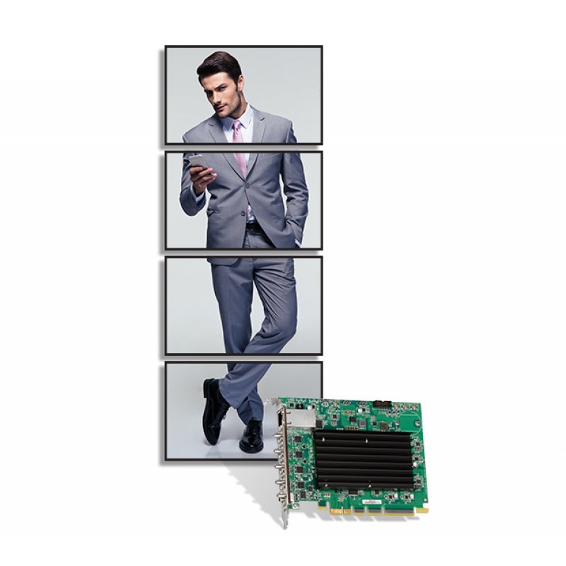 Matrox QuadHead2Go Q155 Multi-Monitor-Controller Card / Q2G-H4K-C