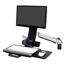 Ergotron Styleview Sit-Stand Combo Arm monitor mount / stand 61 cm (24") Wall Aluminium