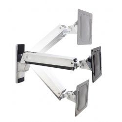 Ergotron Interactive Arm, VHD support d'écran plat pour bureau 152,4 cm (60") Mur Aluminium, Noir