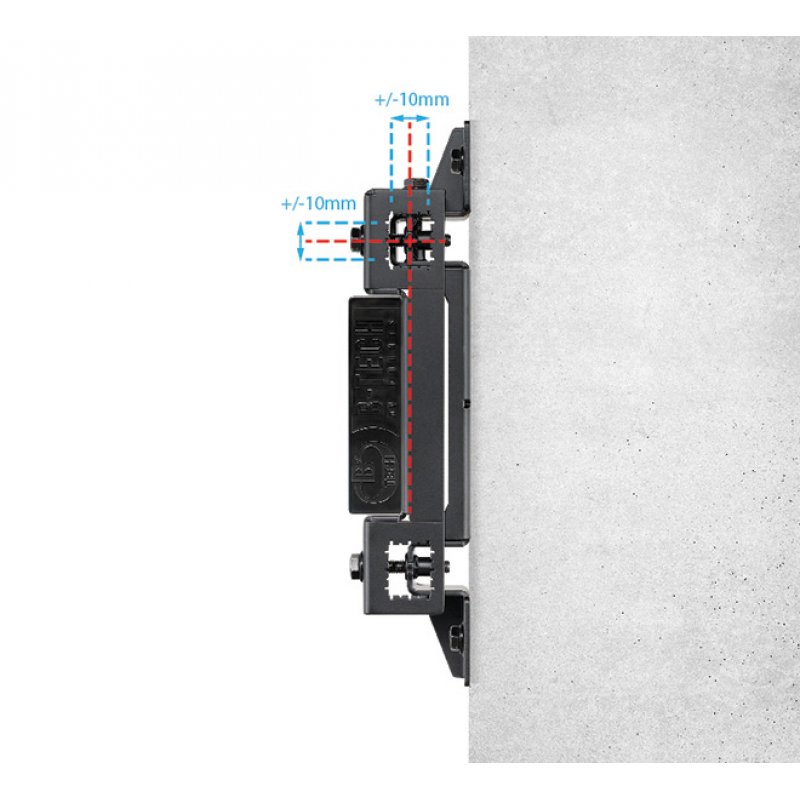 B-Tech SYSTEM X - Adjustable Height and Depth Rail Mounting Bracket