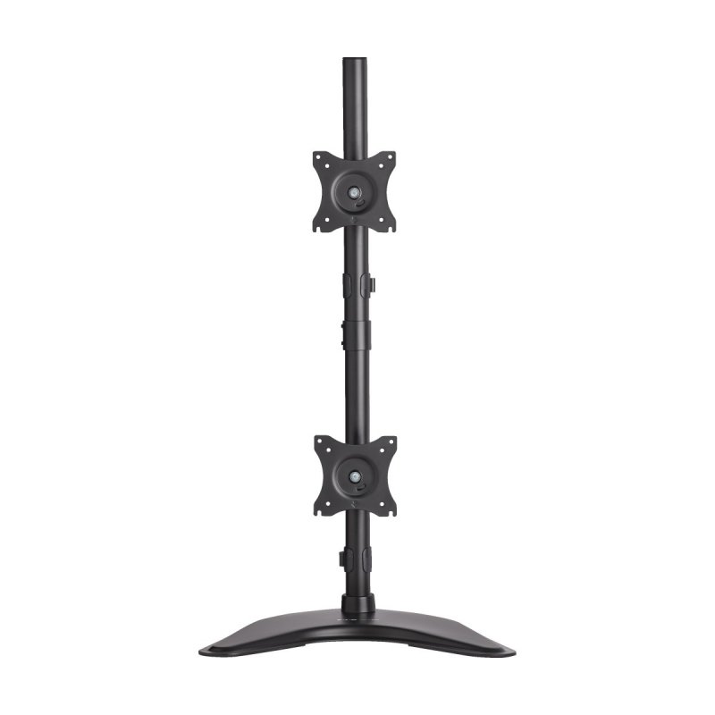 Tripp Lite DDR1527SDC Dual Vertical Flat-Screen Desk Stand/Clamp Mount, 15 in. to 27 in. Flat-Screen Displays