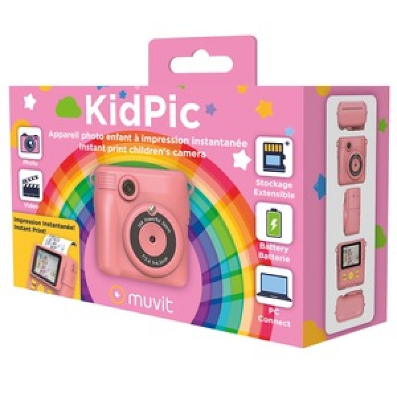 APPAREIL PHOTO ENFANT IMPRESSION INSTANTANEE KIDPIC ROSE