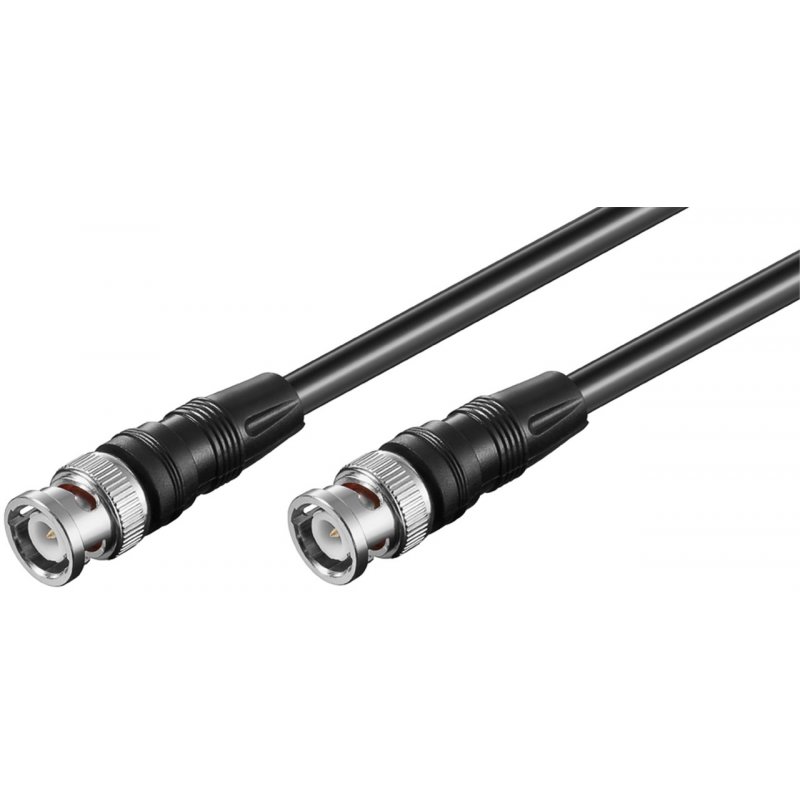 Goobay 50413 câble coaxial 0,5 m BNC Noir