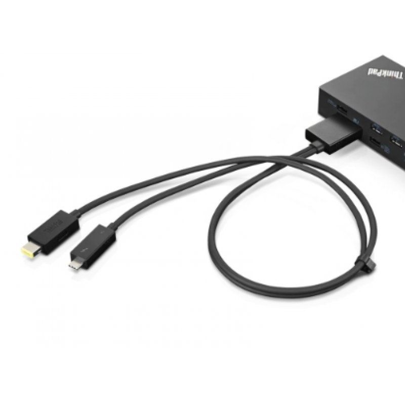 STOCKIN1-Lenovo 4X90U90616 adaptateur graphique USB Noir