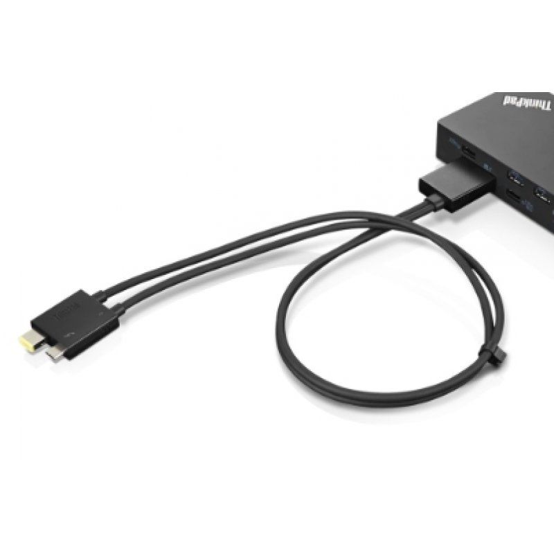 STOCKIN1-Lenovo 4X90U90616 adaptateur graphique USB Noir