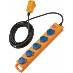 Brennenstuhl 1159900805 multiprise 5 m 5 sortie(s) CA Extérieure Noir, Bleu, Jaune