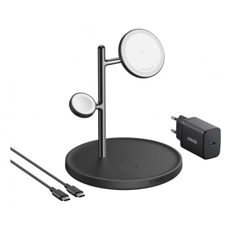 Stacja magnetyczna MagGo 15W 3-in-1 Czarna
