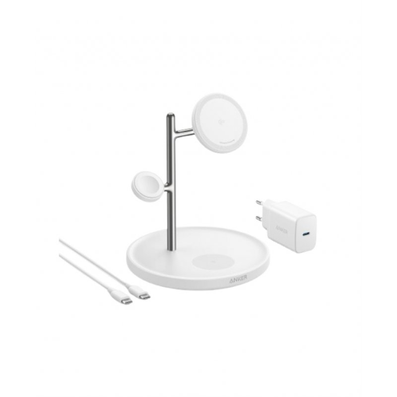 Stacja magnetyczna MagGo 15W 3-in-1 Biała