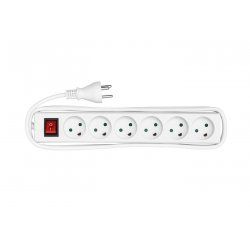 Microconnect MC-GRU0630DK multiprise 3 m 6 sortie(s) CA Intérieure Blanc