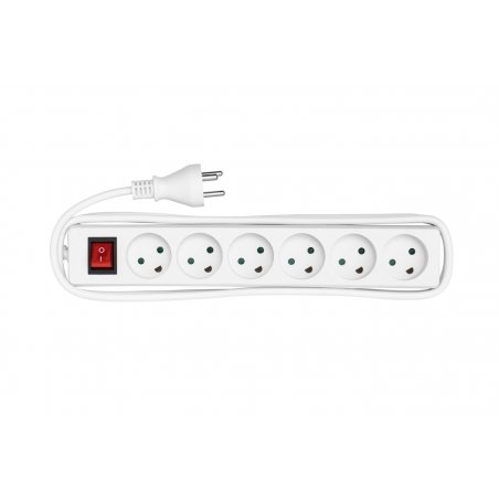 Power strip 6 outlets 3m White