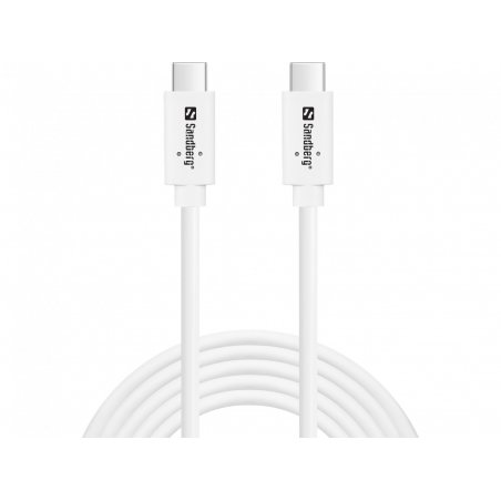 Sandberg 136-54 câble USB USB 3.2 Gen 2 (3.1 Gen 2) 2 m USB C Blanc