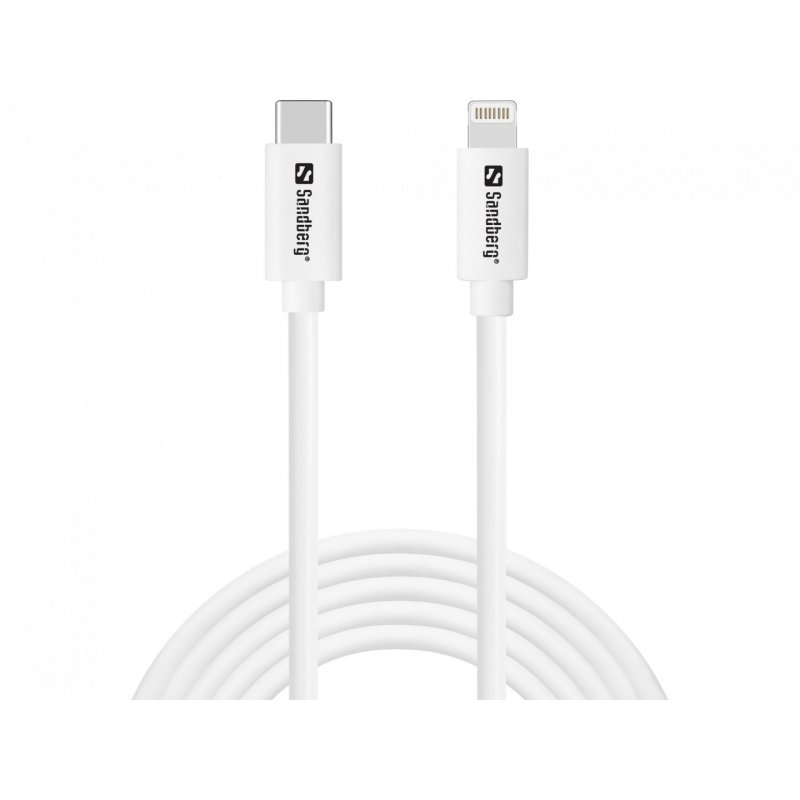 Sandberg 136-59 câble Lightning 2 m Blanc