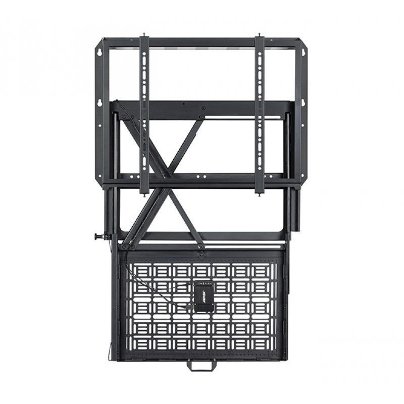 B-Tech Flat Screen Wall Mount With Pull-down AV Storage Tray (VESA 600 x 400)