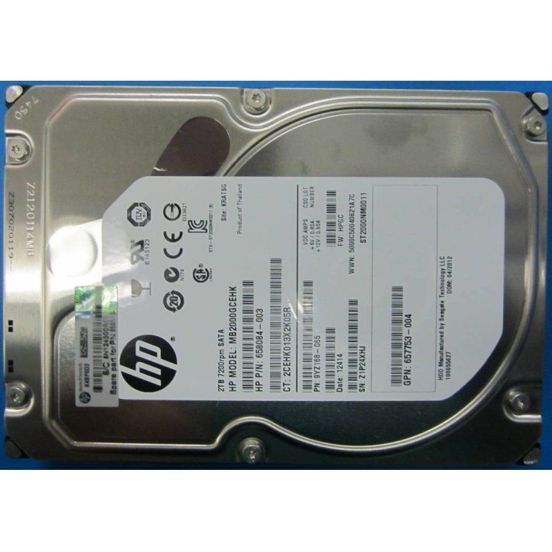 HPE 2TB non-hot-plug SATA HDD disque dur 2 To 7200 tr/min 3.5"
