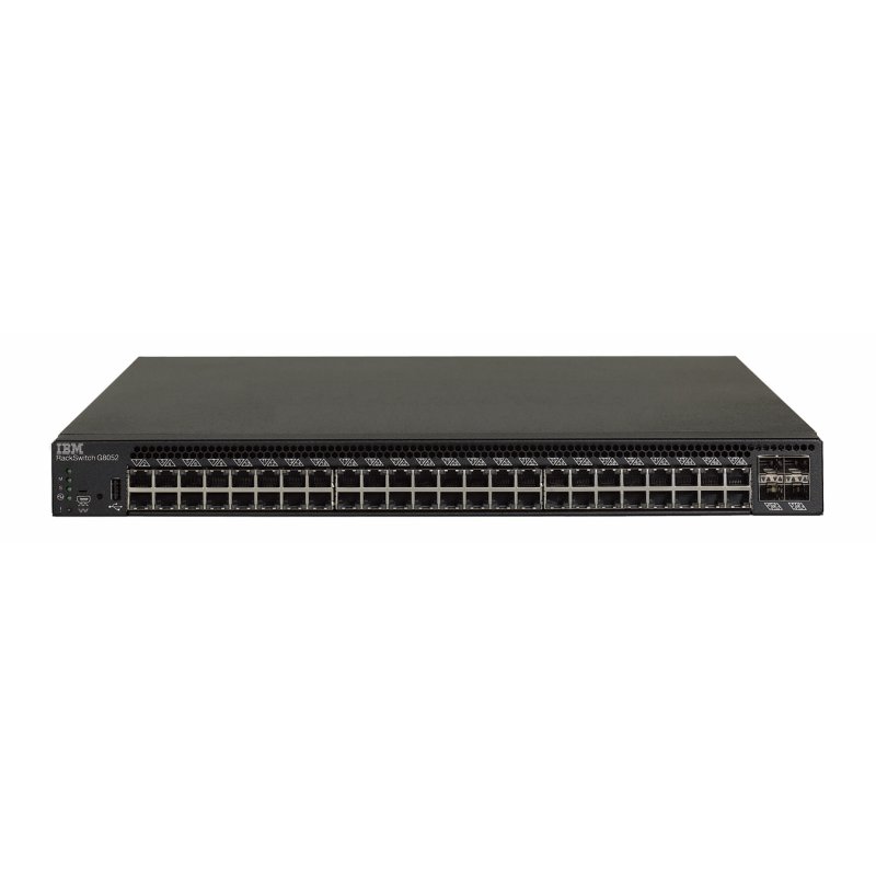 IBM RackSwitch G8052 Managed L2/L3 Gigabit Ethernet (10/100/1000) 1U Black
