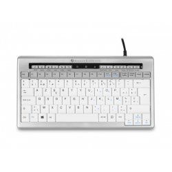 BakkerElkhuizen S-board 840 clavier Bureau USB QWERTY Anglais britannique Gris clair, Blanc