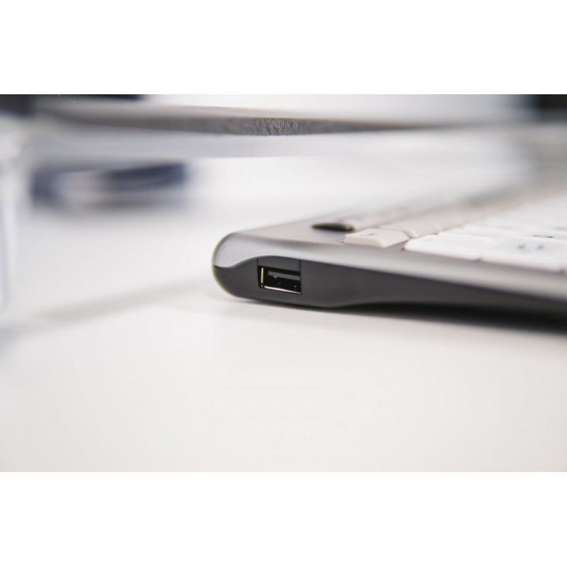 BakkerElkhuizen S-board 840 clavier Bureau USB QWERTY Anglais britannique Gris clair, Blanc