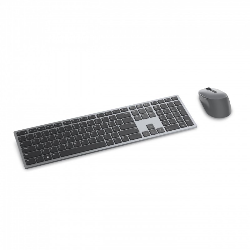 DELL KM7321W clavier Souris incluse Bureau RF sans fil Bluetooth QWERTY US International Gris, Titane