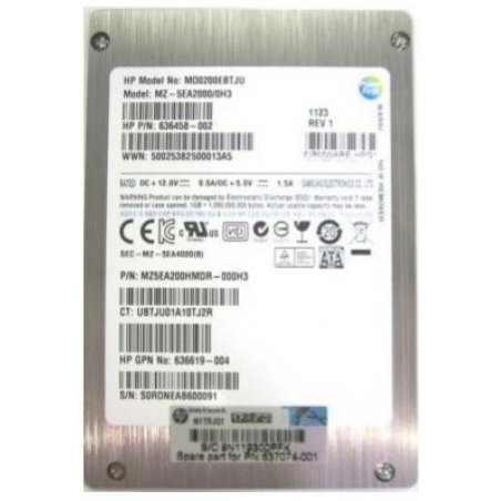 HPE 637074-001 internal solid state drive 200 GB 2.5" Serial ATA